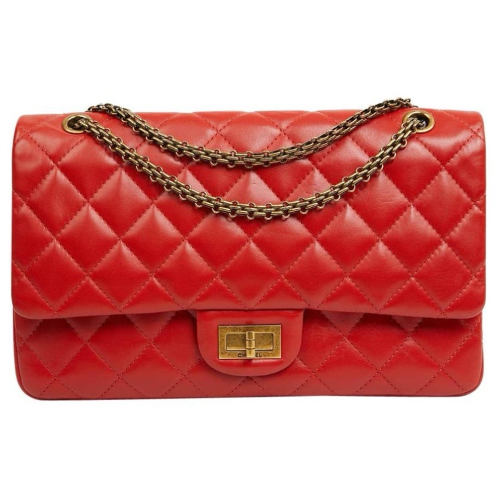 Chane Calfskin Quilted 2.55 Reissue 226 Flap Red.